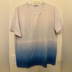 Casual Blue and White Ombre Men's Tee